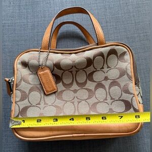 Coach Tan and Brown Signature Bag